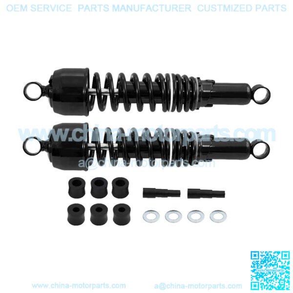 Rear Shock Absorber Dampers 350mm Pin+Pin Black Pair (Fits: Honda)