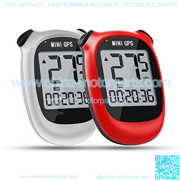 M3 Mini GPS Bike Computer, Wireless Bike Odometer and Speedometer Bicycle Computer Waterproof Cycling Computer with LCD Backlight Display (White and Red)