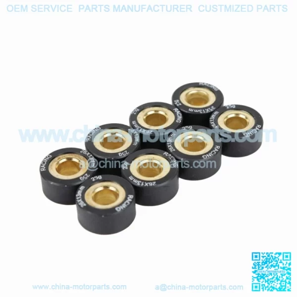 8PCS 26*13 25G Motorcycle Scooter AN400 Variator Weight Roller Clutch Pulley